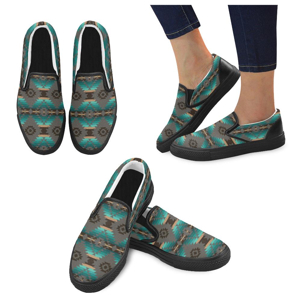 Cree Confederacy Men's Unusual Slip-on Canvas Shoes (Model 019) Men's Unusual Slip-on Canvas Shoes (019) e-joyer