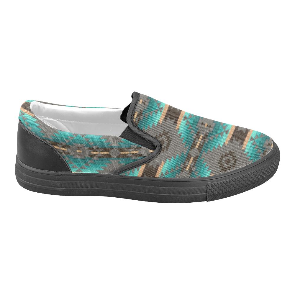 Cree Confederacy Men's Unusual Slip-on Canvas Shoes (Model 019) Men's Unusual Slip-on Canvas Shoes (019) e-joyer