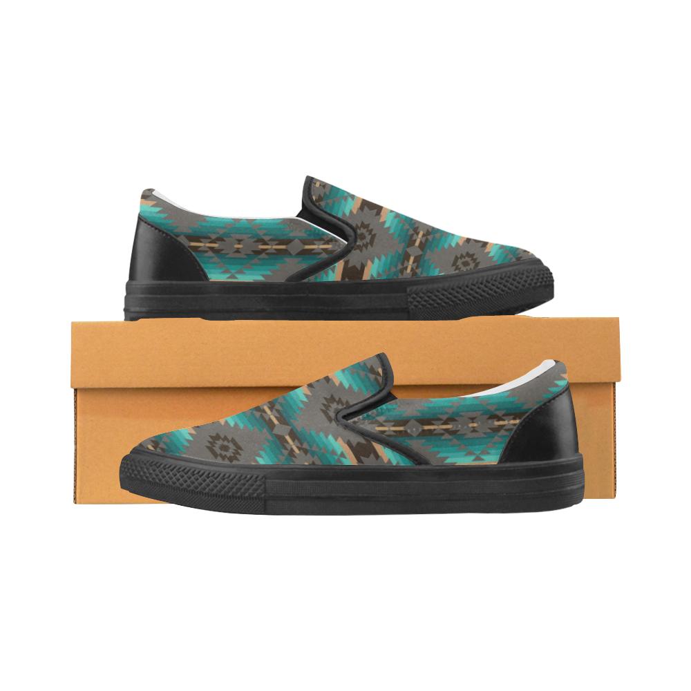 Cree Confederacy Men's Unusual Slip-on Canvas Shoes (Model 019) Men's Unusual Slip-on Canvas Shoes (019) e-joyer