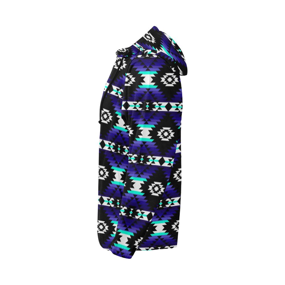 Cree Confederacy Midnight All Over Print Full Zip Hoodie for Men (Model H14) All Over Print Full Zip Hoodie for Men (H14) e-joyer