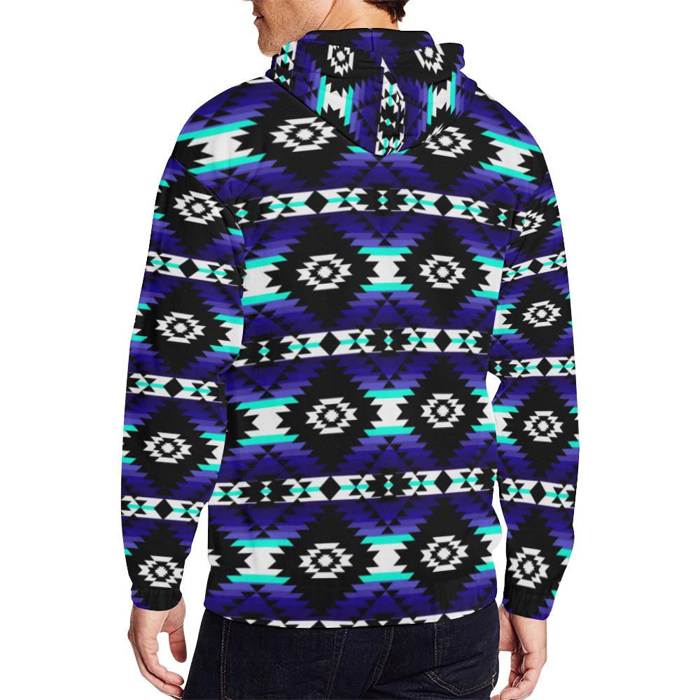 Cree Confederacy Midnight All Over Print Full Zip Hoodie for Men (Model H14) All Over Print Full Zip Hoodie for Men (H14) e-joyer