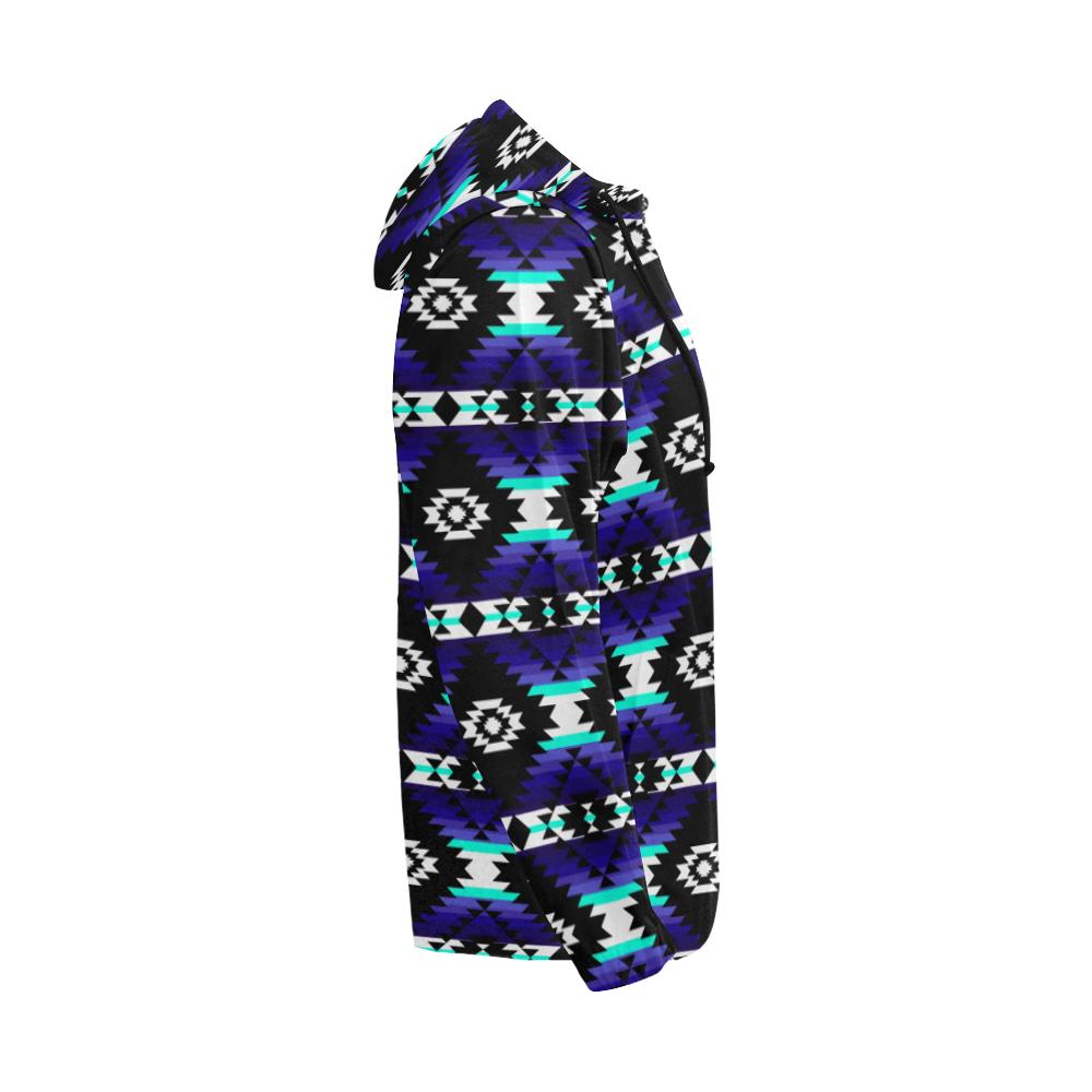 Cree Confederacy Midnight All Over Print Full Zip Hoodie for Men (Model H14) All Over Print Full Zip Hoodie for Men (H14) e-joyer