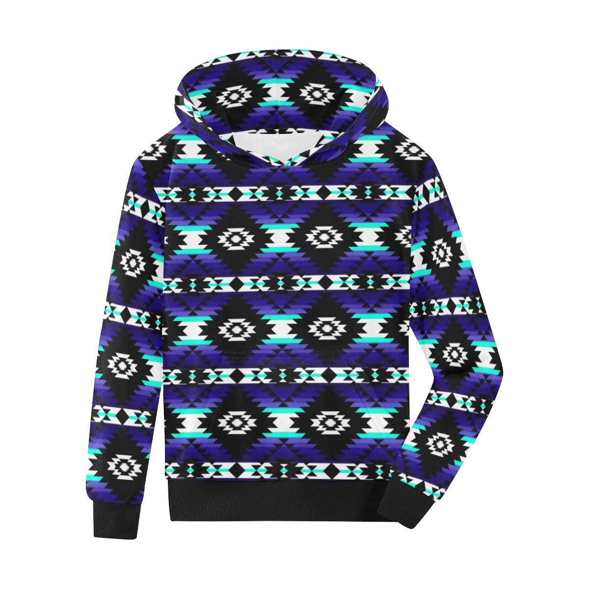 Cree Confederacy Midnight Kids' All Over Print Hoodie (Model H38) Kids' AOP Hoodie (H38) e-joyer