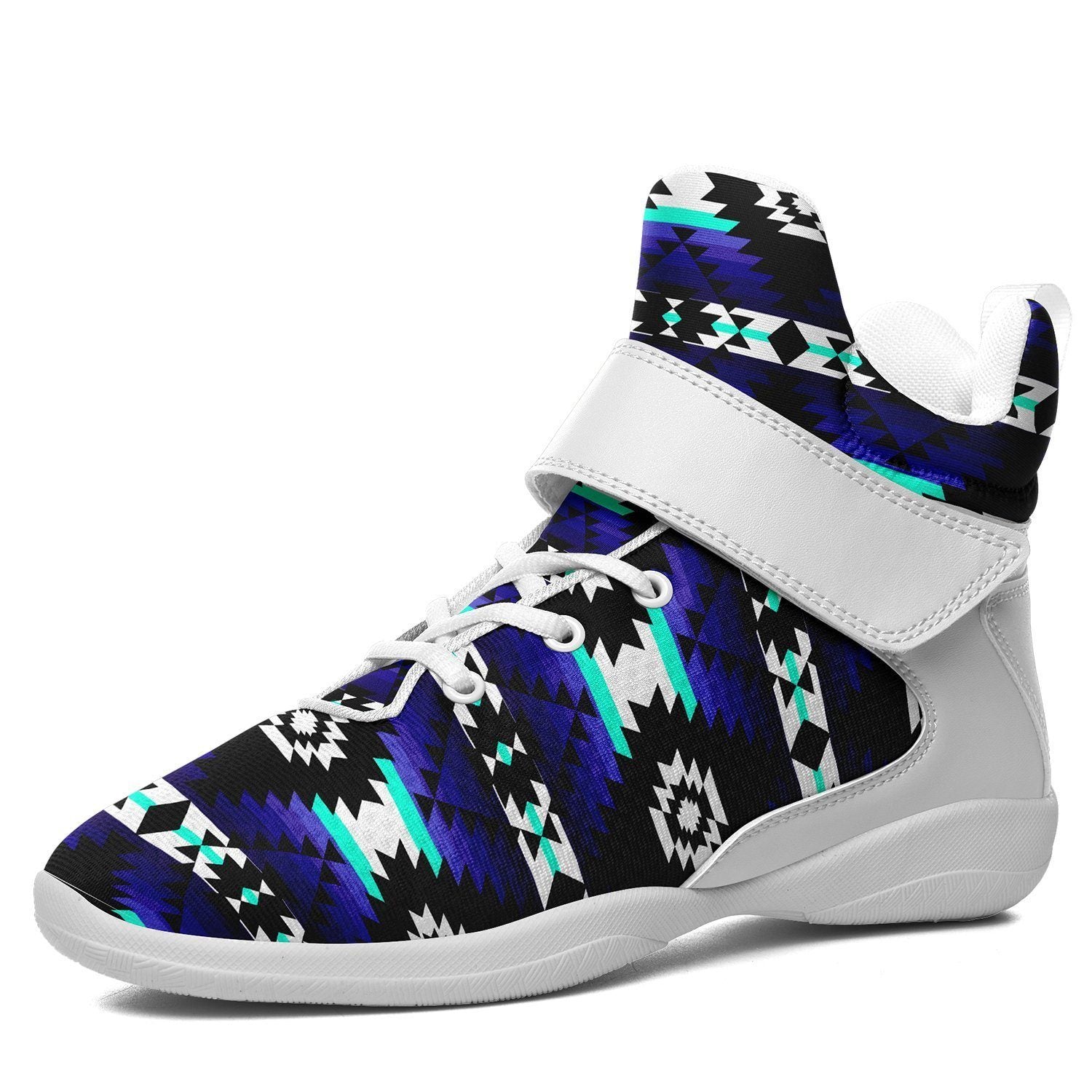 Cree Confederacy Midnight Kid's Ipottaa Basketball / Sport High Top Shoes 49 Dzine US Women 4.5 / US Youth 3.5 / EUR 35 White Sole with White Strap 