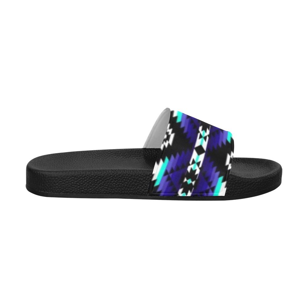Cree Confederacy Midnight Men's Slide Sandals (Model 057) Men's Slide Sandals (057) e-joyer