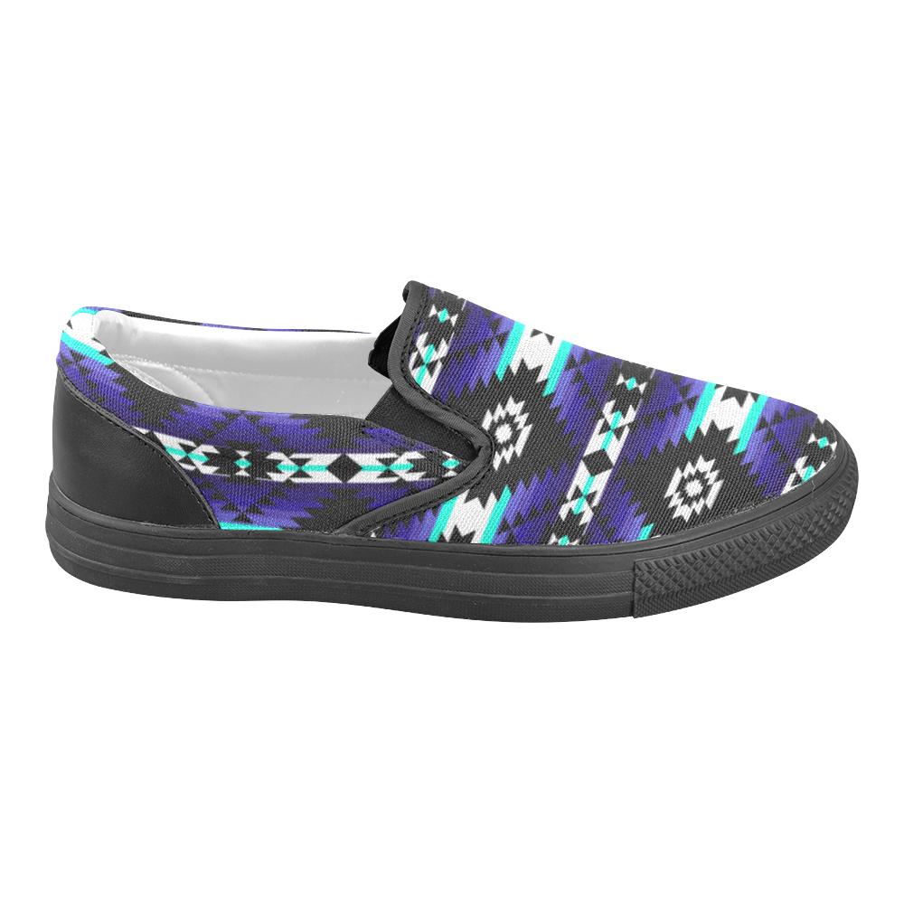 Cree Confederacy Midnight Men's Unusual Slip-on Canvas Shoes (Model 019) Men's Unusual Slip-on Canvas Shoes (019) e-joyer