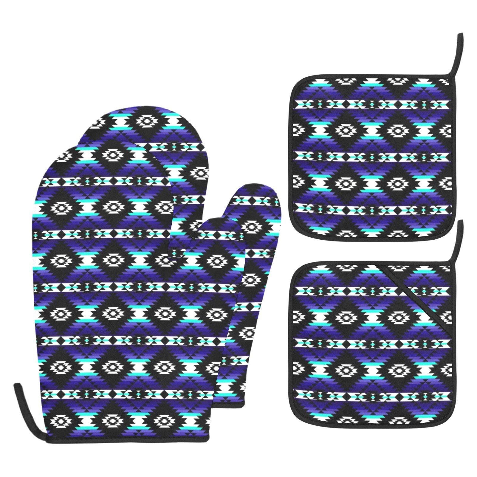 Cree Confederacy Midnight Oven Mitt & Pot Holder Oven Mitt & Pot Holder e-joyer