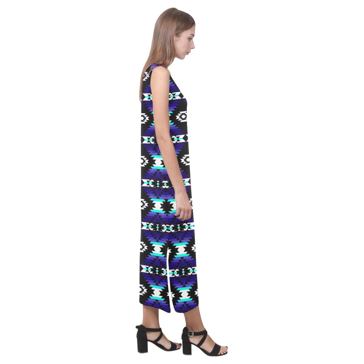 Cree Confederacy Midnight Phaedra Sleeveless Open Fork Long Dress (Model D08) Phaedra Sleeveless Open Fork Long Dress (D08) e-joyer