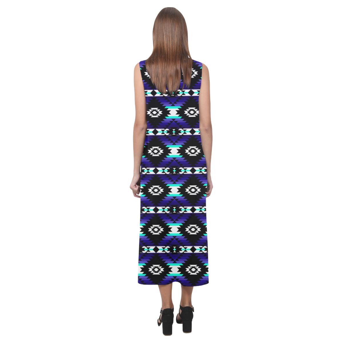 Cree Confederacy Midnight Phaedra Sleeveless Open Fork Long Dress (Model D08) Phaedra Sleeveless Open Fork Long Dress (D08) e-joyer