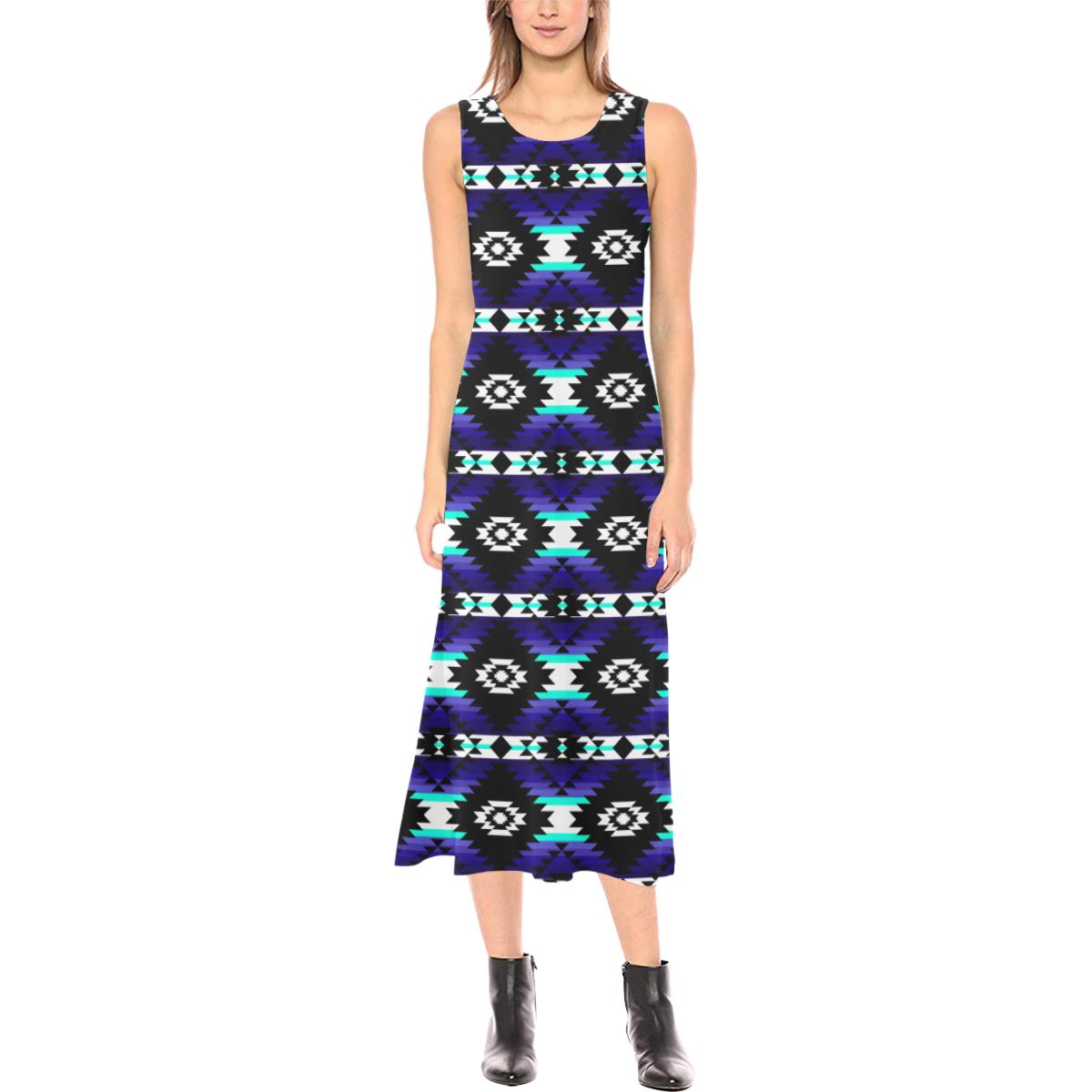Cree Confederacy Midnight Phaedra Sleeveless Open Fork Long Dress (Model D08) Phaedra Sleeveless Open Fork Long Dress (D08) e-joyer