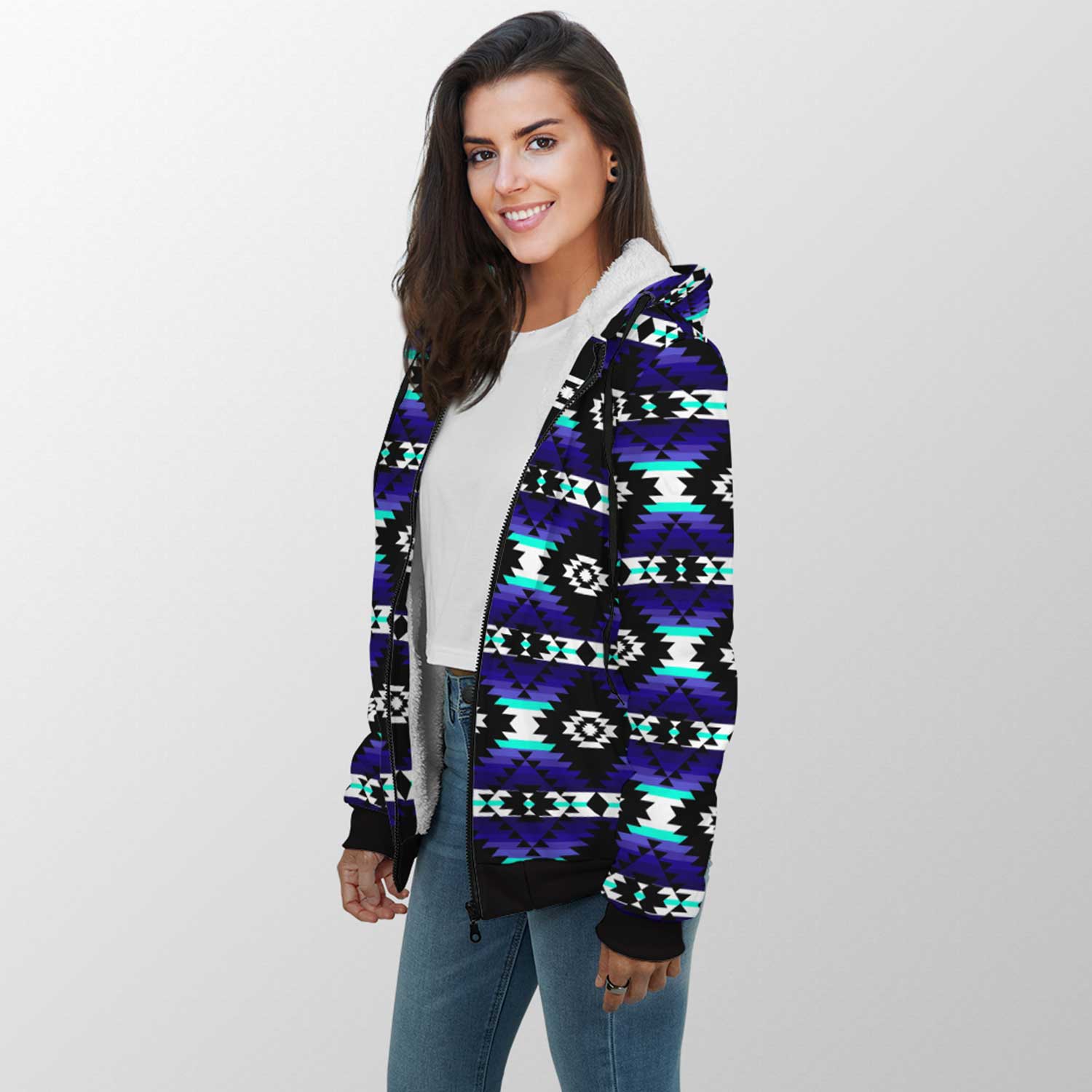 Cree Confederacy Midnight Sherpa Hoodie 49 Dzine