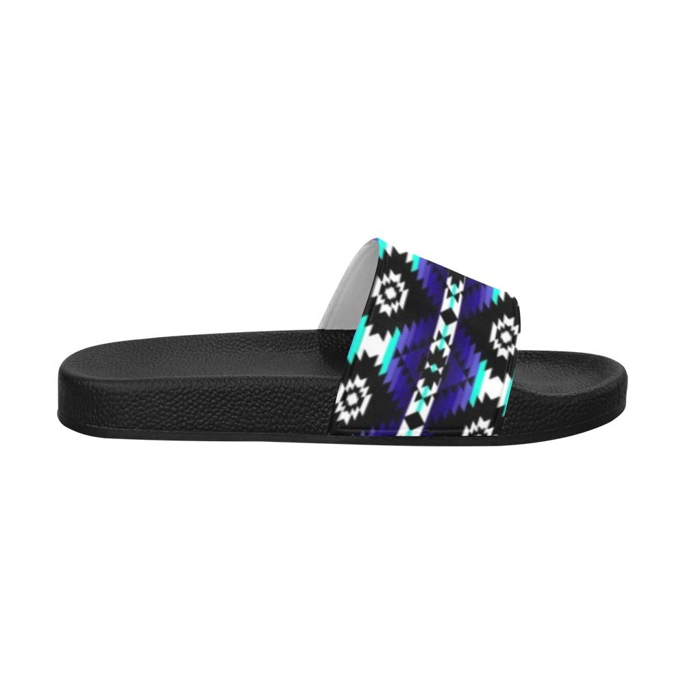 Cree Confederacy Midnight Women's Slide Sandals (Model 057) Women's Slide Sandals (057) e-joyer