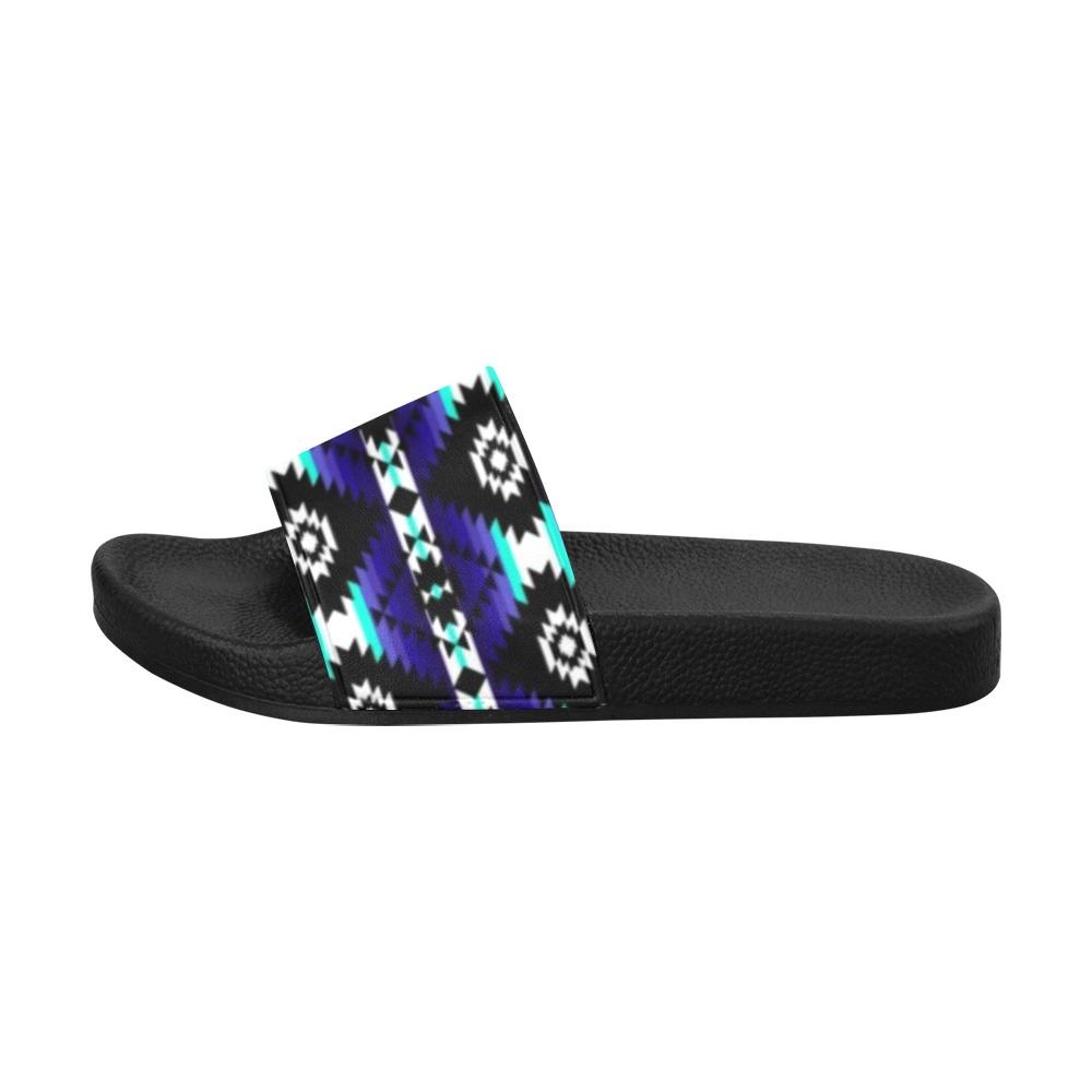 Cree Confederacy Midnight Women's Slide Sandals (Model 057) Women's Slide Sandals (057) e-joyer