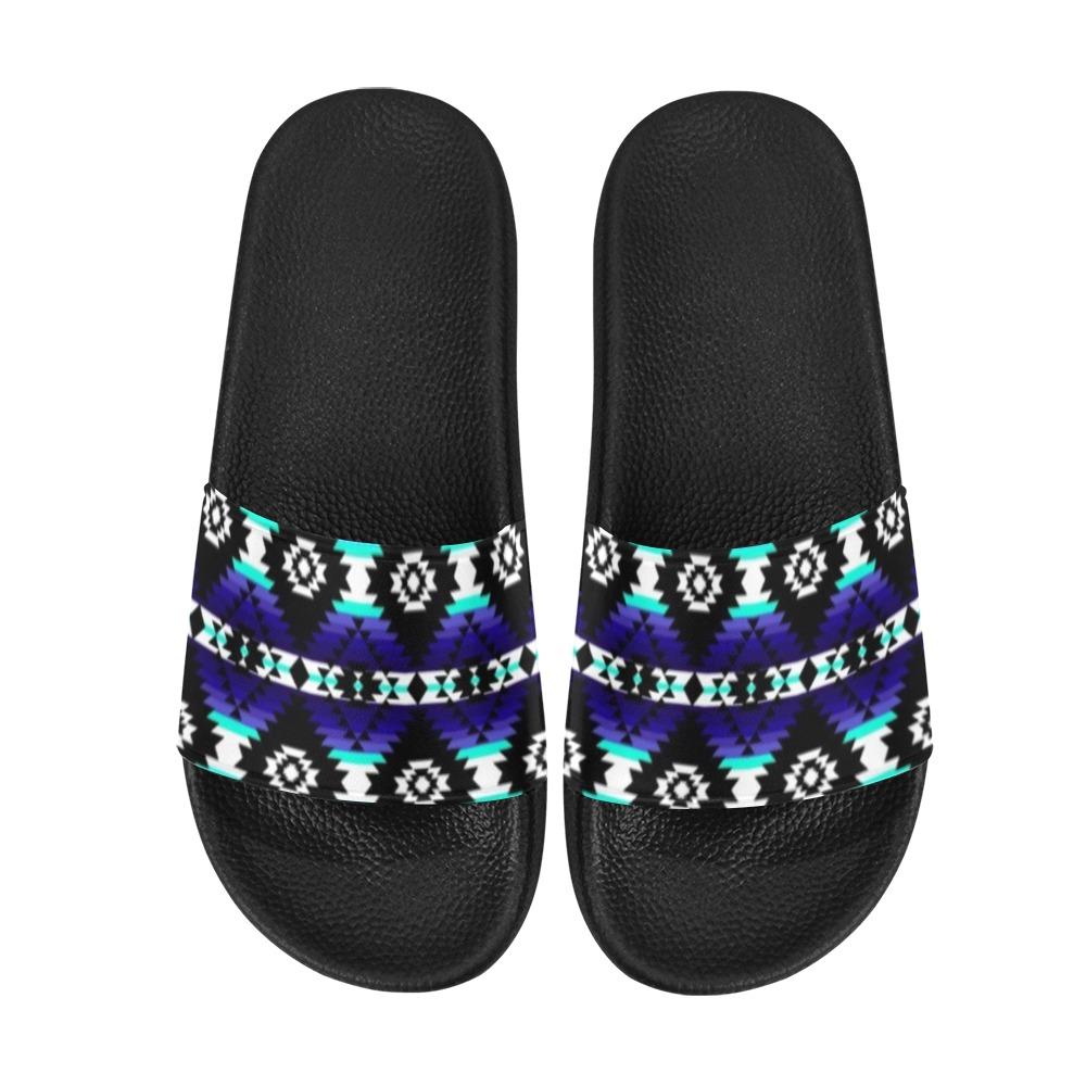 Cree Confederacy Midnight Women's Slide Sandals (Model 057) Women's Slide Sandals (057) e-joyer