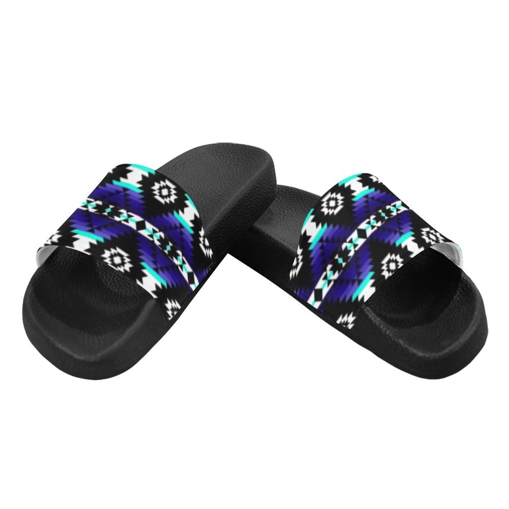 Cree Confederacy Midnight Women's Slide Sandals (Model 057) Women's Slide Sandals (057) e-joyer
