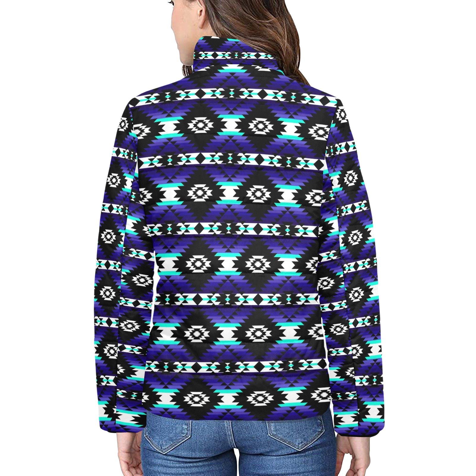 Cree Confederacy Midnight Women's Stand Collar Padded Jacket (Model H41) jacket e-joyer