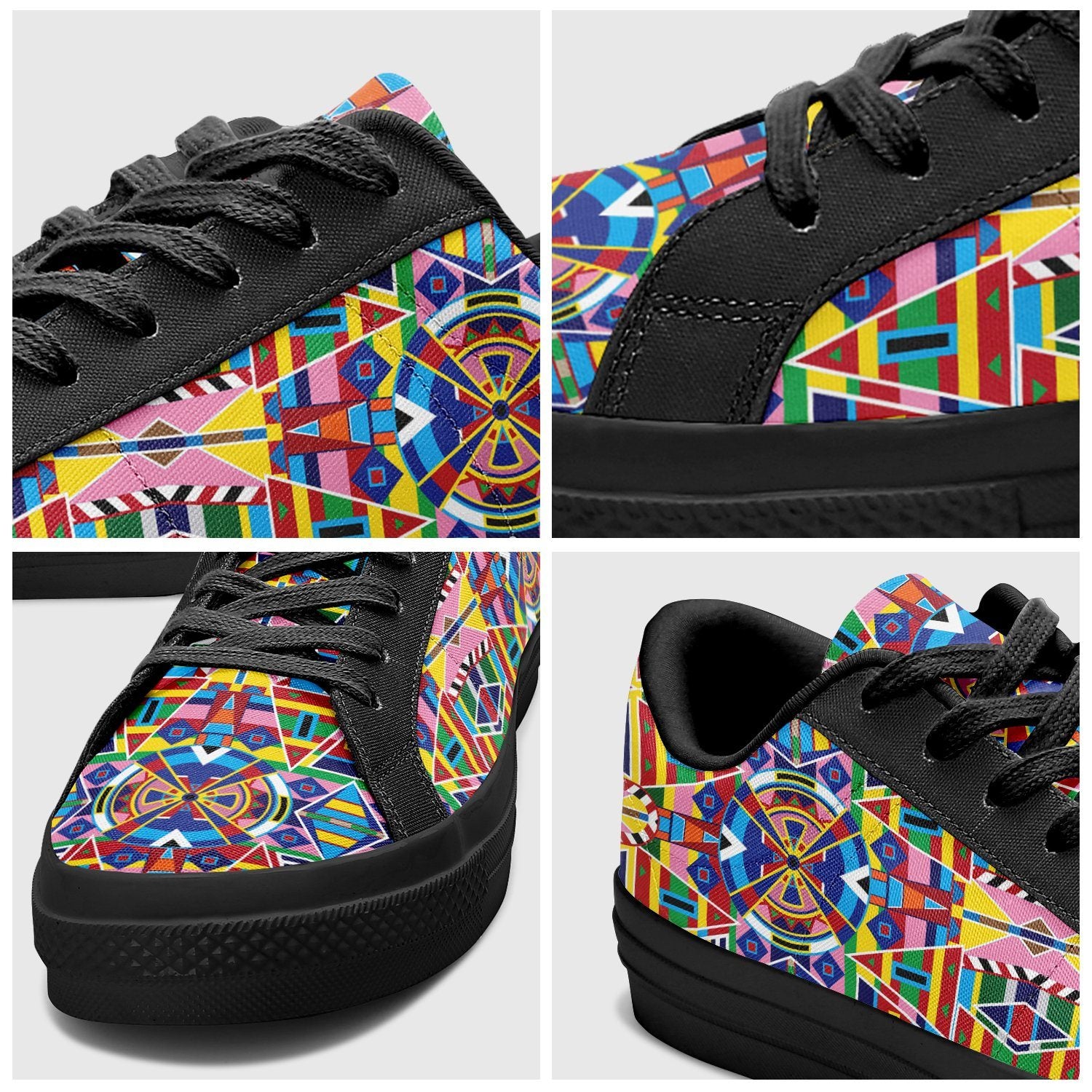 Crow Captive Aapisi Low Top Canvas Shoes Black Sole 49 Dzine