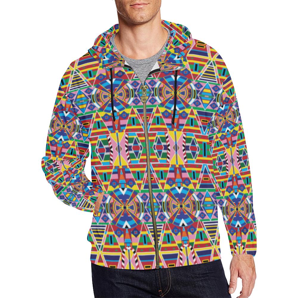 Crow Captive All Over Print Full Zip Hoodie for Men (Model H14) All Over Print Full Zip Hoodie for Men (H14) e-joyer