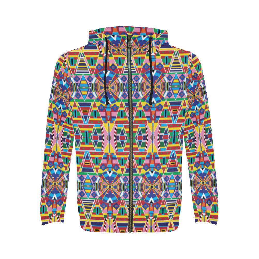 Crow Captive All Over Print Full Zip Hoodie for Men (Model H14) All Over Print Full Zip Hoodie for Men (H14) e-joyer