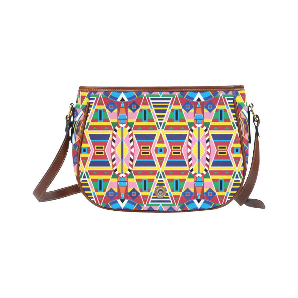Crow Captive Large Saddle Bag/Small (Model 1649) Full Customization Saddle Bag/Small (Full Customization) e-joyer