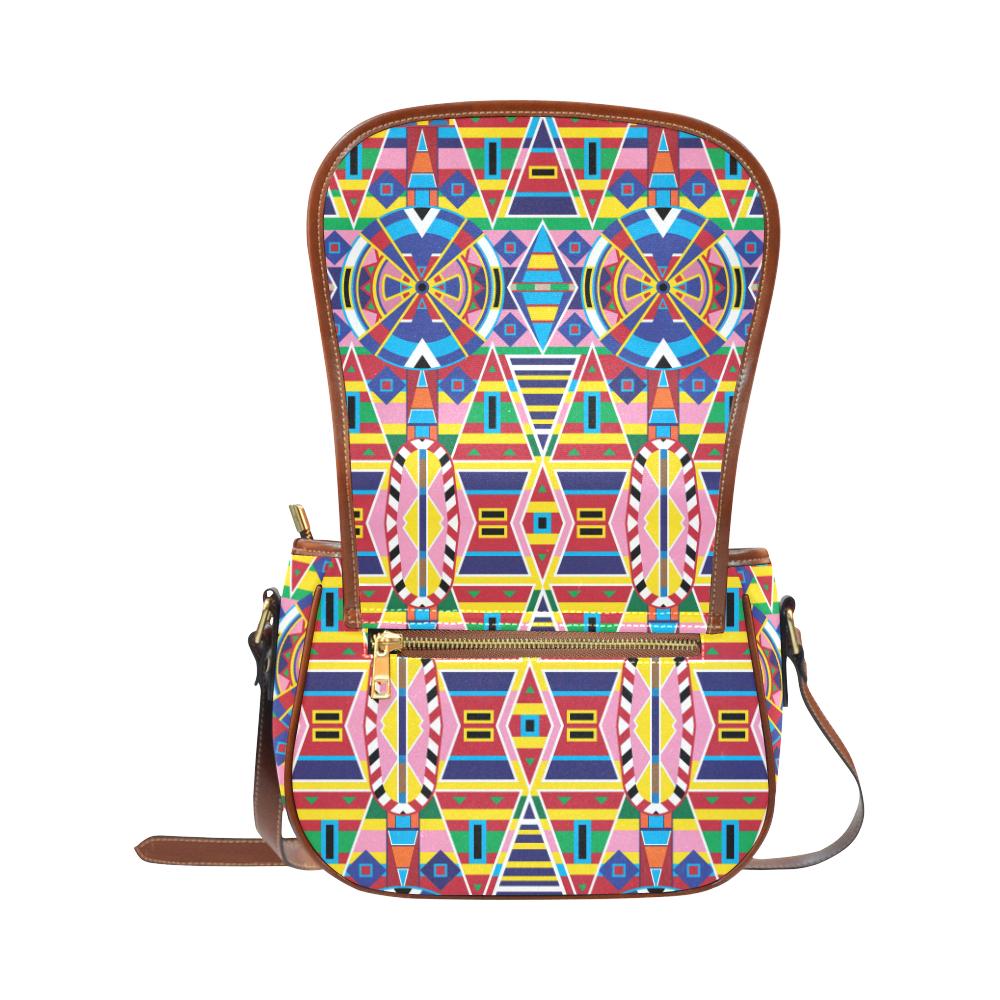 Crow Captive Large Saddle Bag/Small (Model 1649) Full Customization Saddle Bag/Small (Full Customization) e-joyer