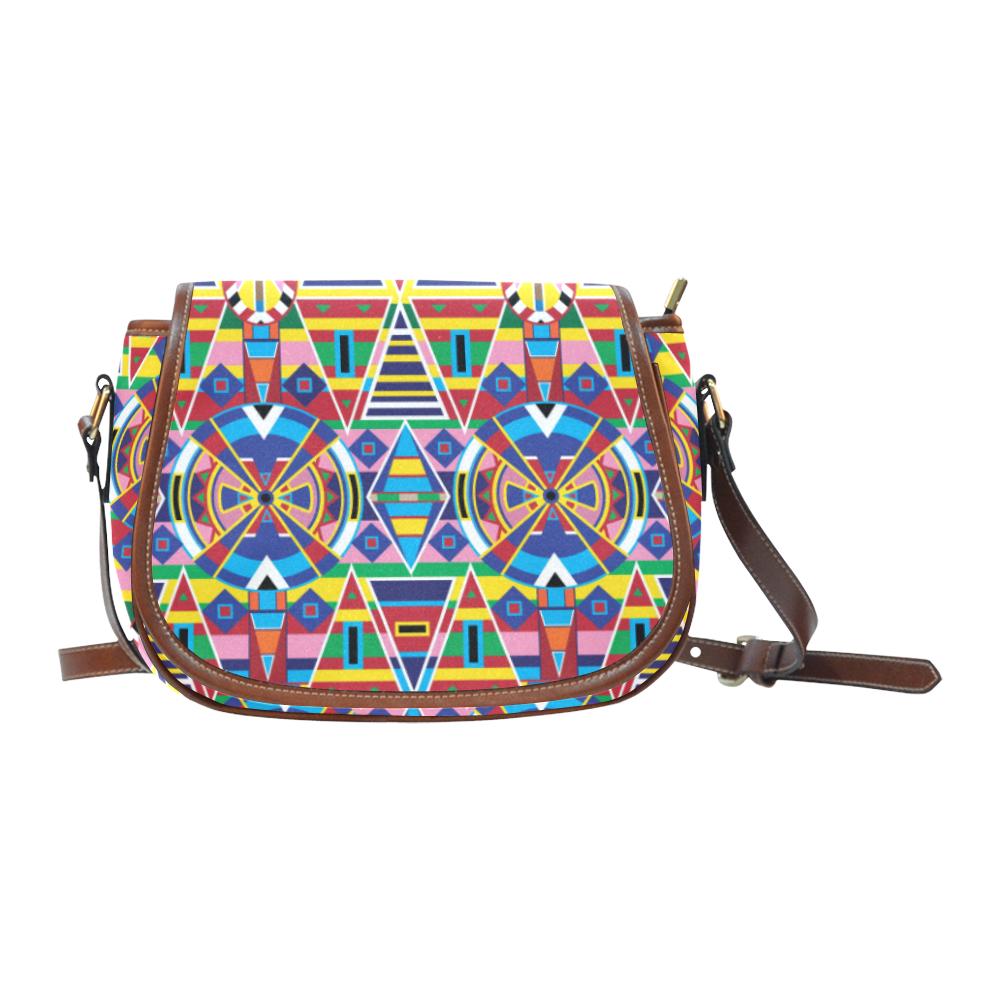 Crow Captive Large Saddle Bag/Small (Model 1649) Full Customization Saddle Bag/Small (Full Customization) e-joyer