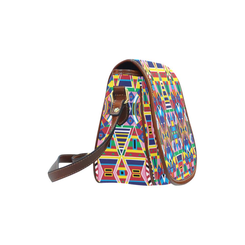 Crow Captive Large Saddle Bag/Small (Model 1649) Full Customization Saddle Bag/Small (Full Customization) e-joyer