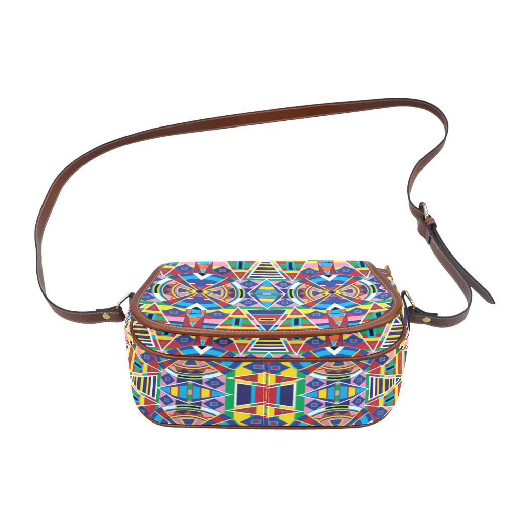 Crow Captive Large Saddle Bag/Small (Model 1649) Full Customization Saddle Bag/Small (Full Customization) e-joyer
