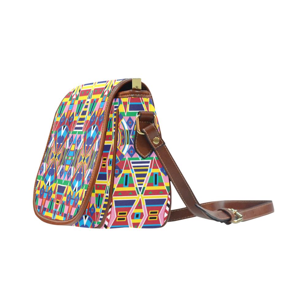 Crow Captive Large Saddle Bag/Small (Model 1649) Full Customization Saddle Bag/Small (Full Customization) e-joyer