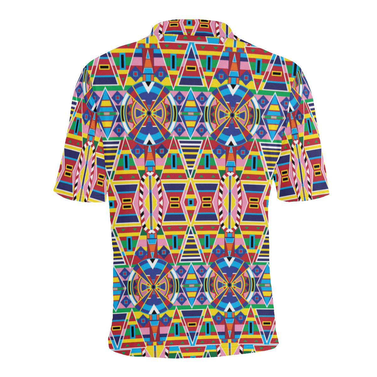 Crow Captive Men's All Over Print Polo Shirt (Model T55) Men's Polo Shirt (Model T55) e-joyer