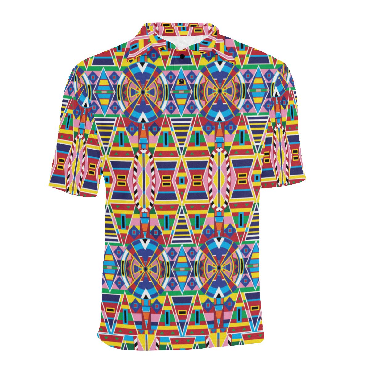 Crow Captive Men's All Over Print Polo Shirt (Model T55) Men's Polo Shirt (Model T55) e-joyer