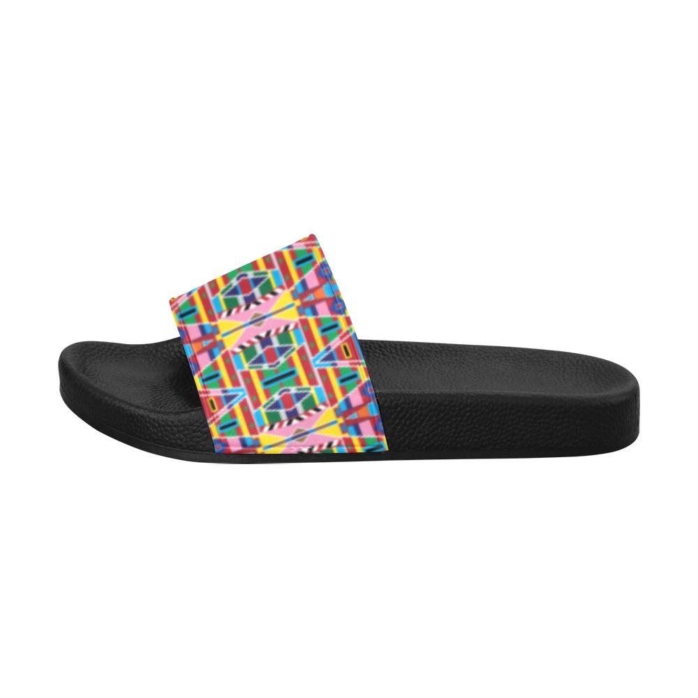 Crow Captive Men's Slide Sandals (Model 057) Men's Slide Sandals (057) e-joyer