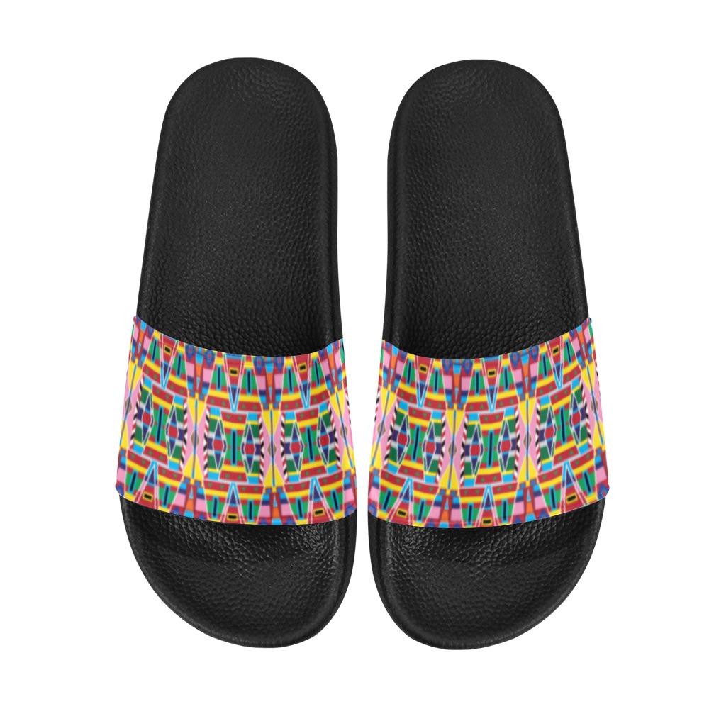 Crow Captive Men's Slide Sandals (Model 057) Men's Slide Sandals (057) e-joyer