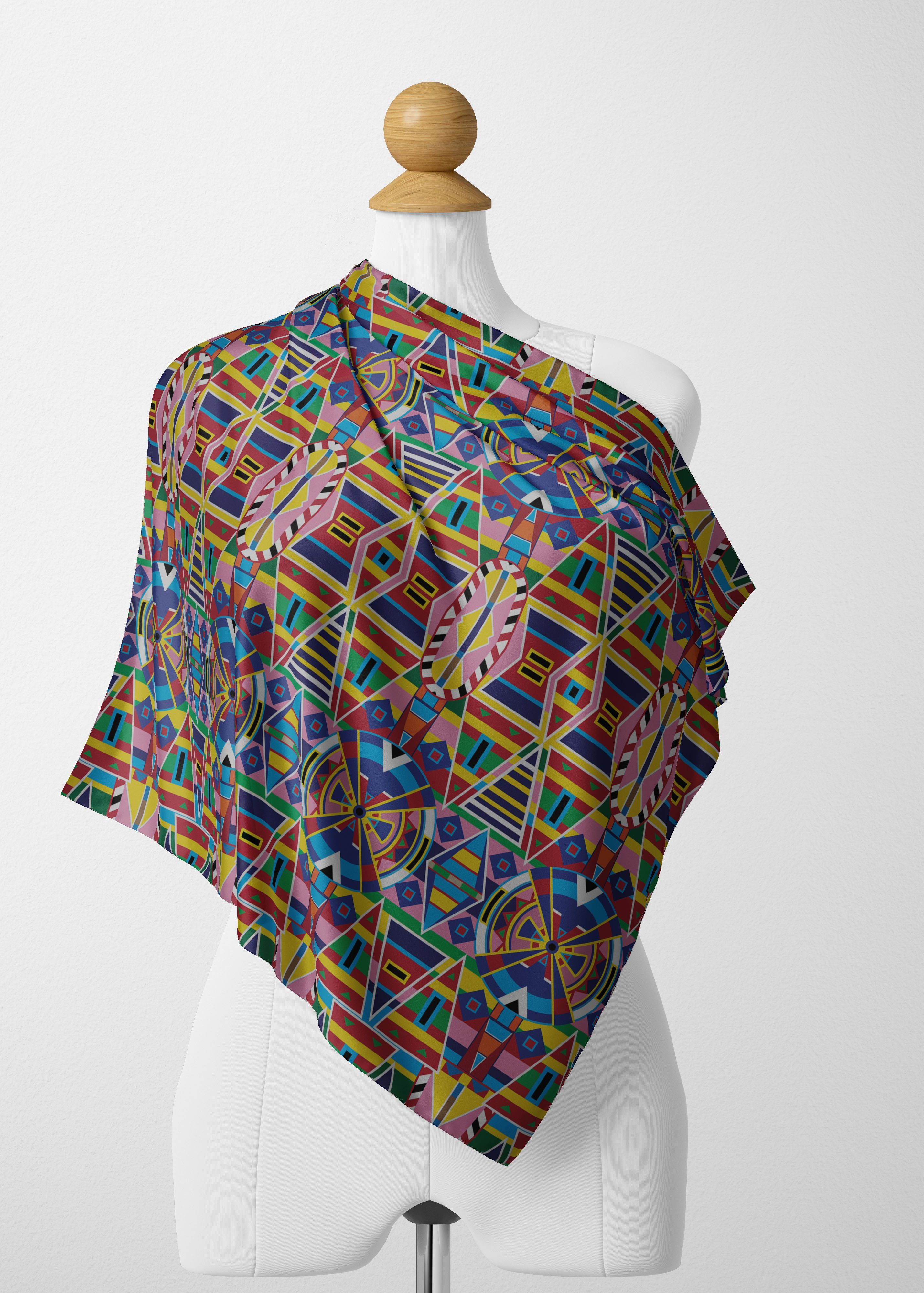 Crow Captive Satin Shawl Scarf 49 Dzine