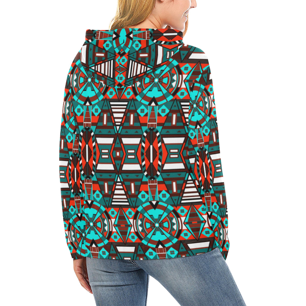 Crow Captive Winter All Over Print Hoodie for Women (USA Size) (Model H13) Hoodie e-joyer