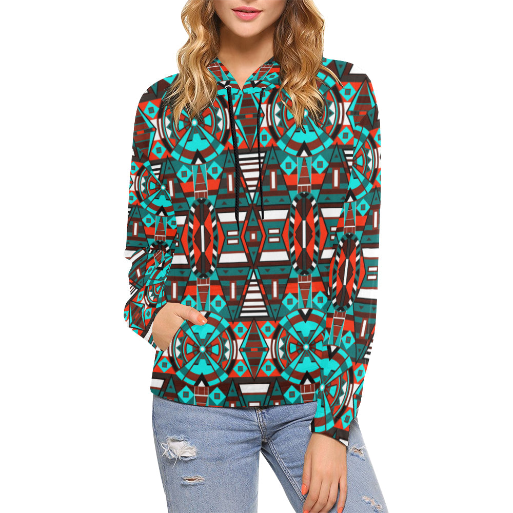 Crow Captive Winter All Over Print Hoodie for Women (USA Size) (Model H13) Hoodie e-joyer