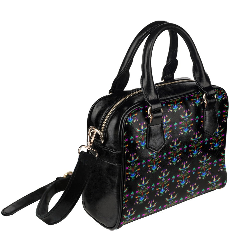 Dakota Damask Black Shoulder Handbag