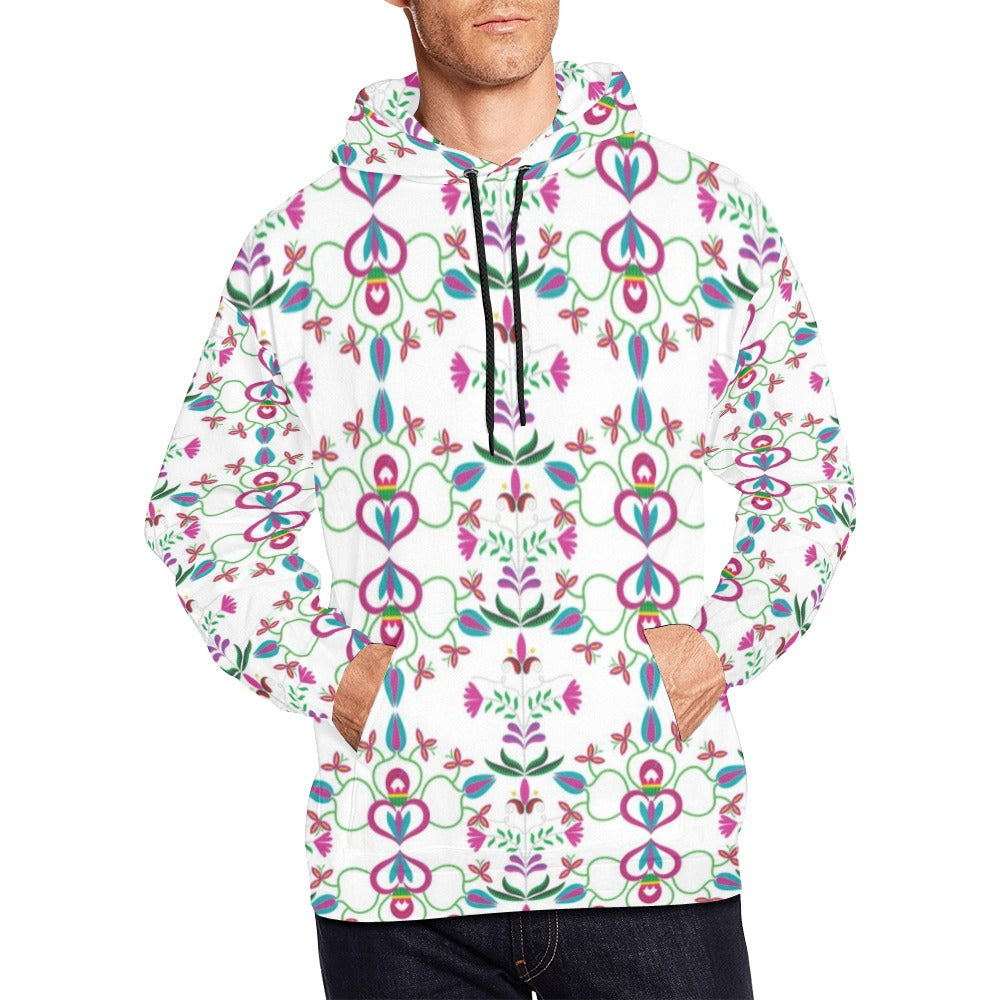 Quilled Divine White Hoodie for Men (USA Size)