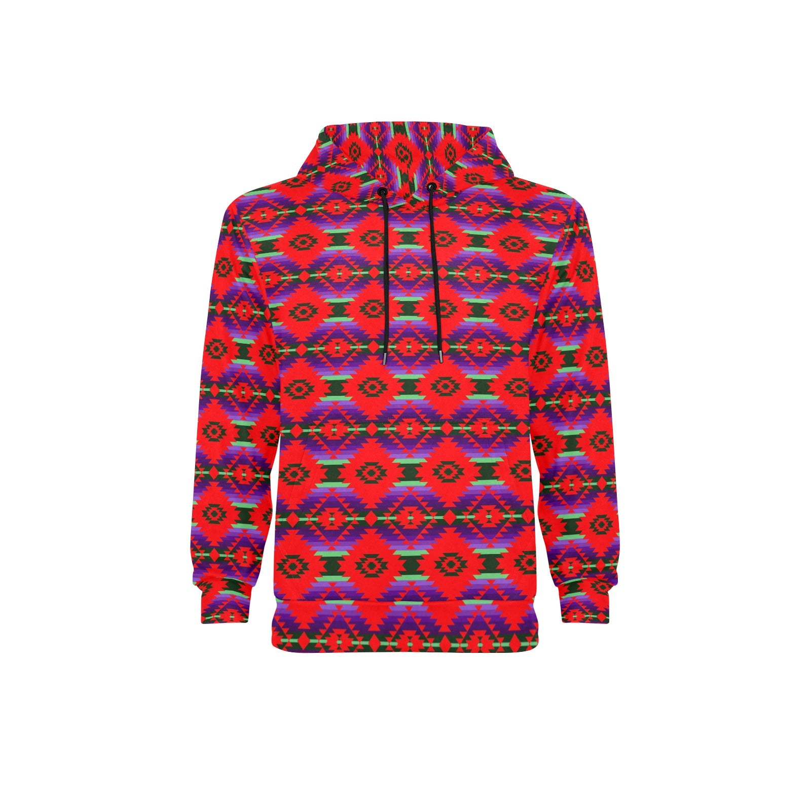 Cree Confederacy Chicken Dance Men's Long Sleeve Fleece Hoodie