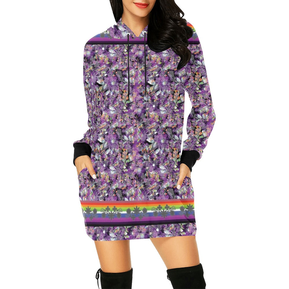 Culture in Nature Purple Hoodie Dress