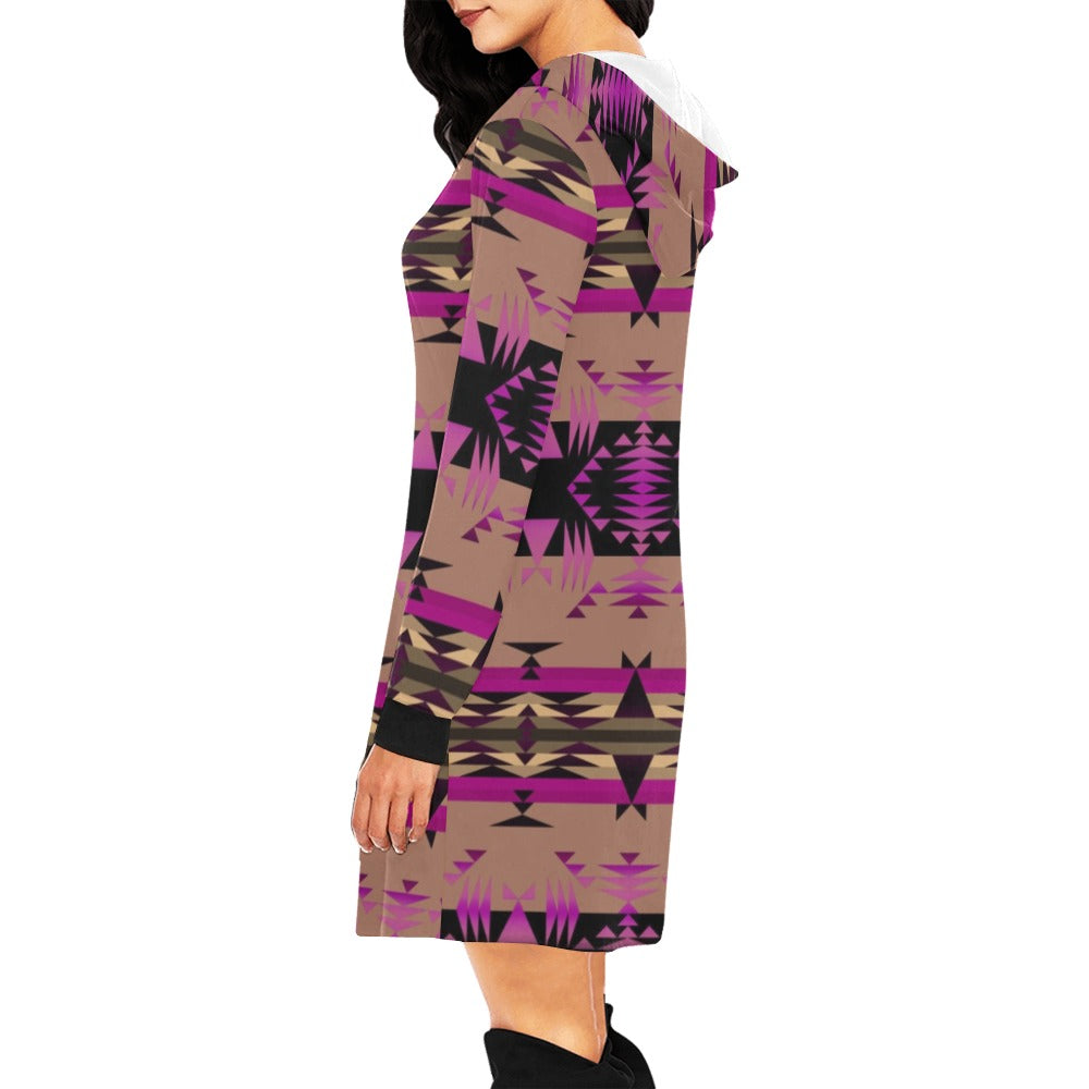 Between the Mountains Berry Hoodie Dress