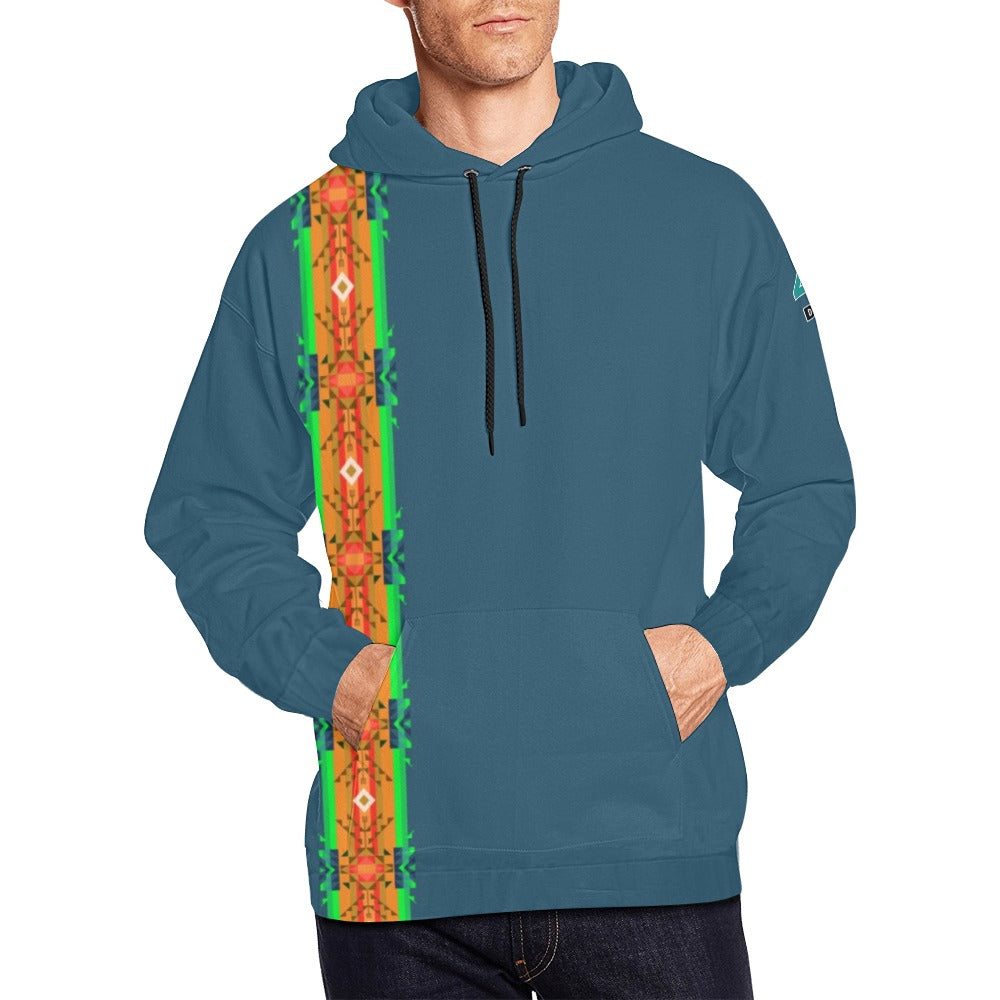 Denim Blanket Strip Hoodie for Men (USA Size)