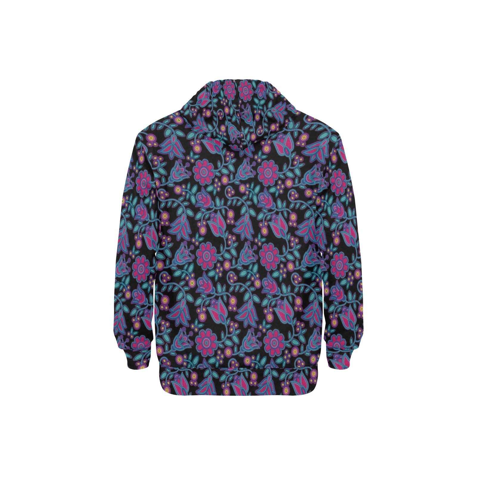 Beaded Nouveau Coal Men's Long Sleeve Fleece Hoodie