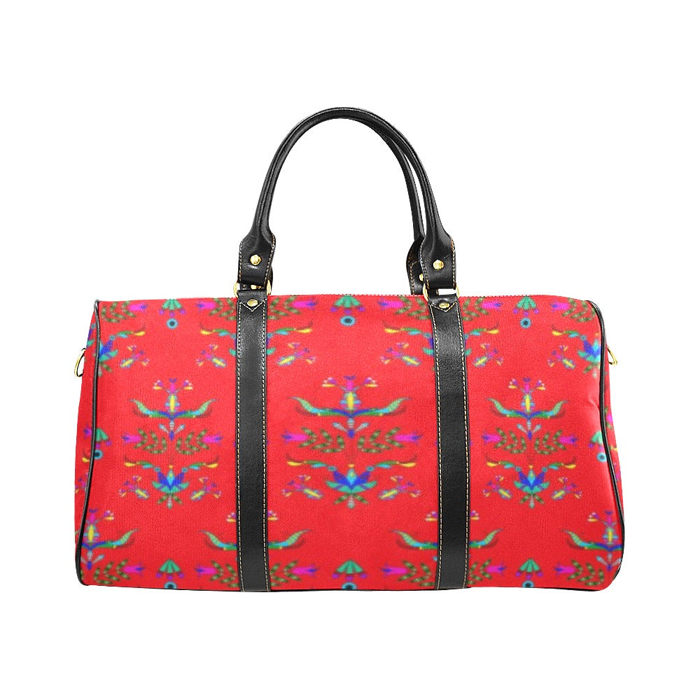 Dakota Damask Red Waterproof Travel Bag