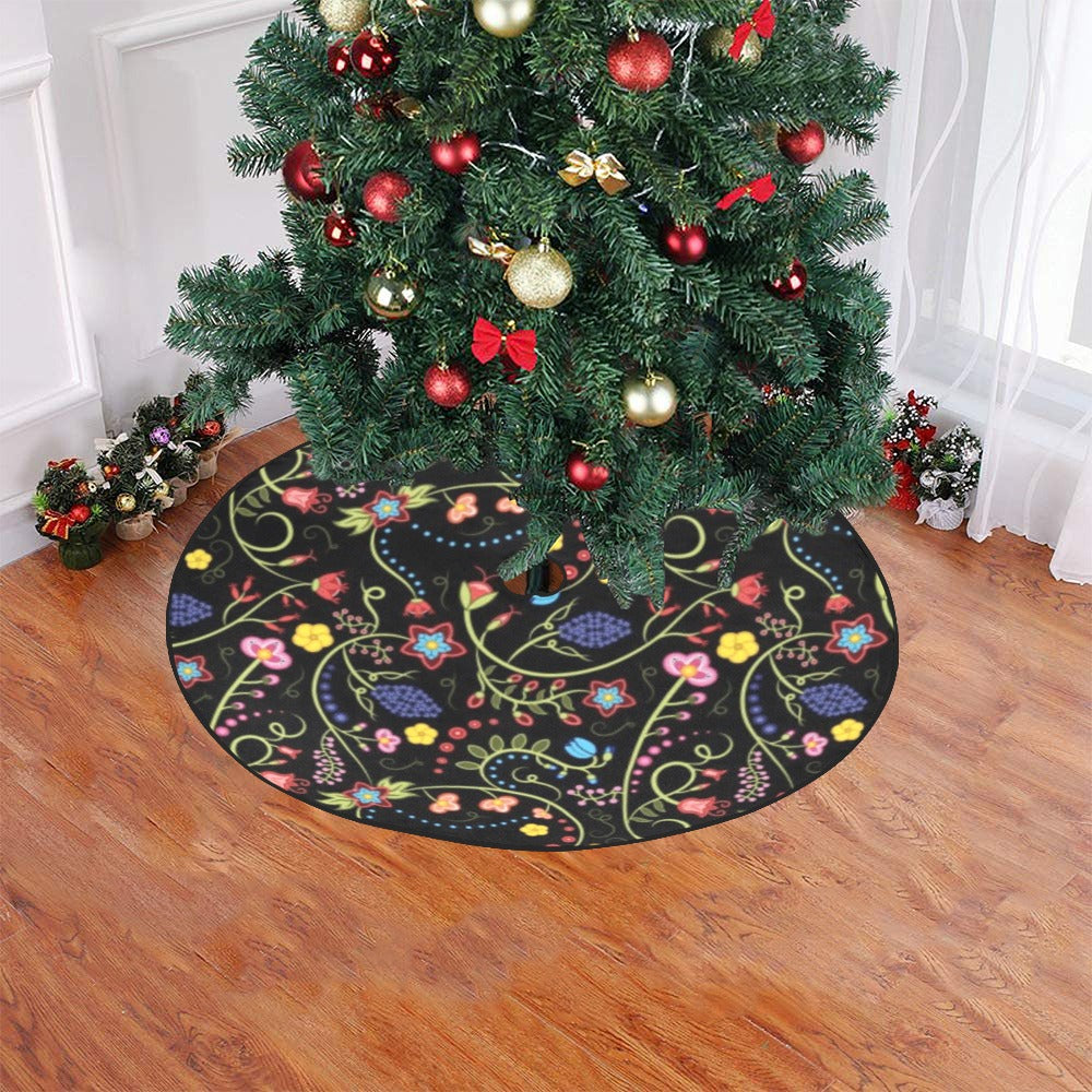 Fresh Fleur Midnight Christmas Tree Skirt 47" x 47"