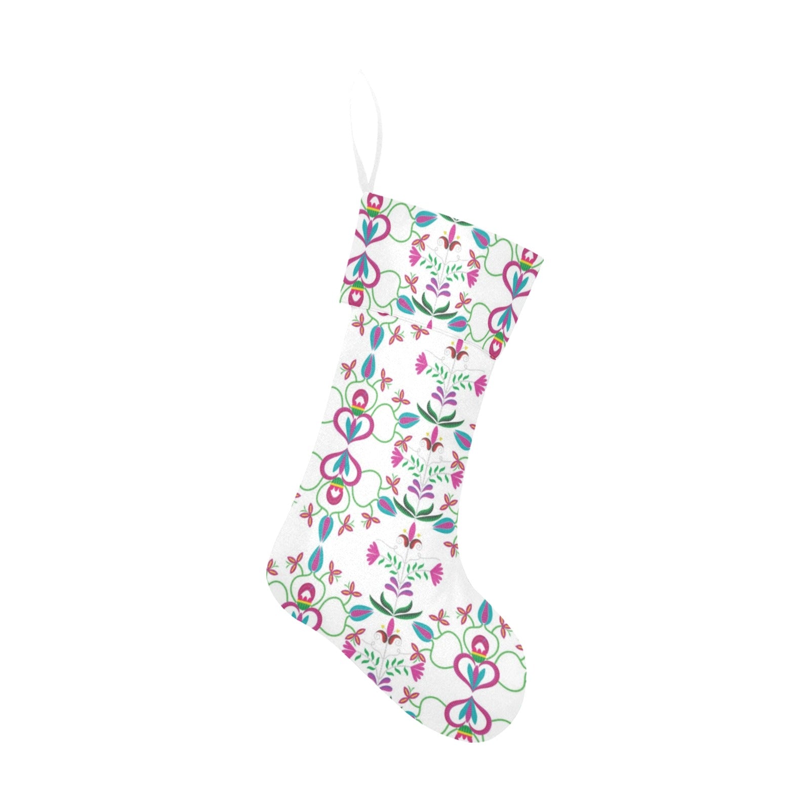 Quilled Divine White Christmas Stocking