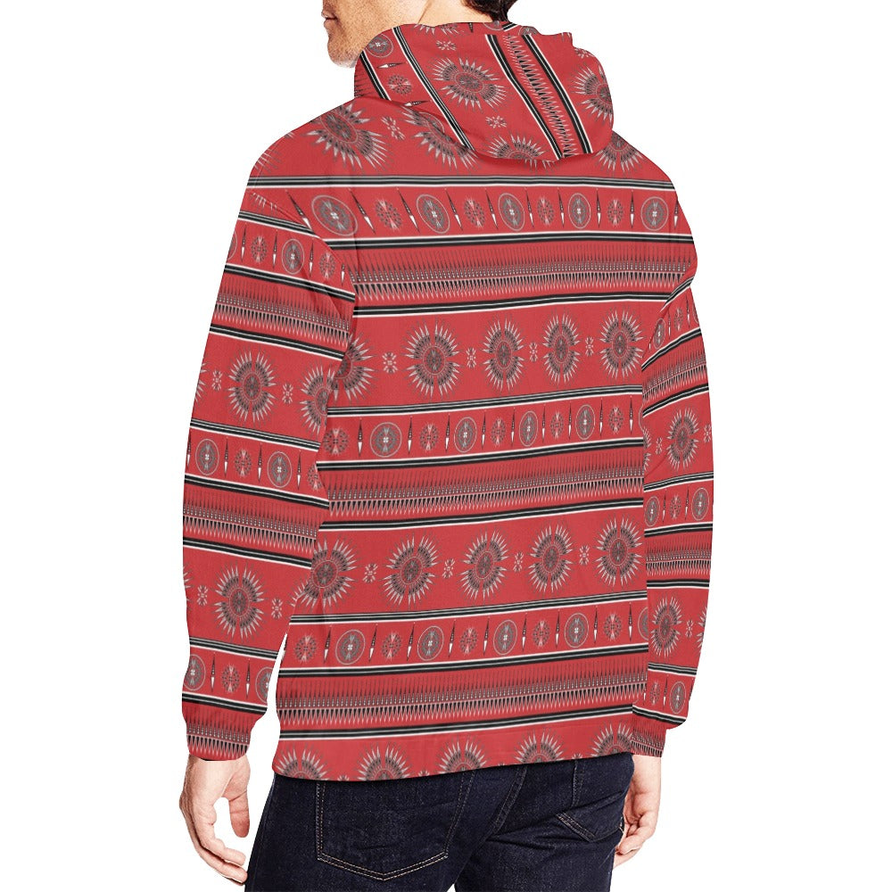 Evening Feather Wheel Blush Hoodie for Men (USA Size)