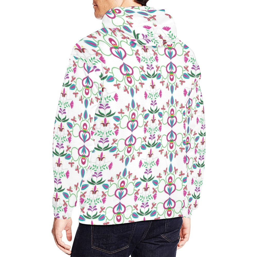 Quilled Divine White Hoodie for Men (USA Size)