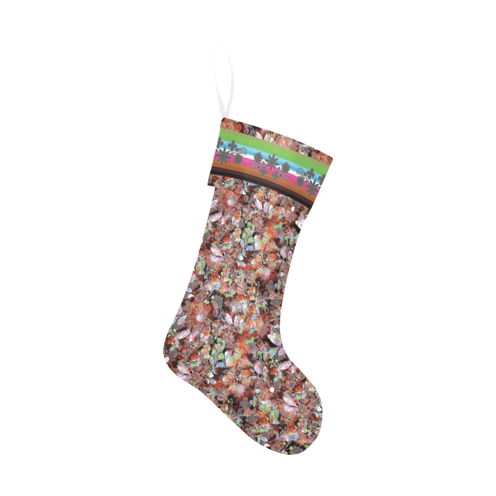 Culture in Nature Orange Christmas Stocking