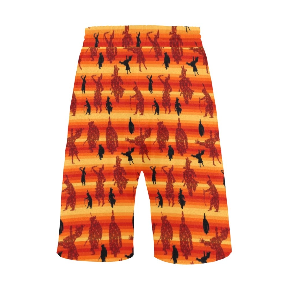 Dancers Brown Men's All Over Print Casual Shorts (Model L23) short e-joyer